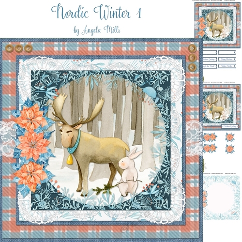 Nordic Winter 1 7x7 Card Mini Kit 