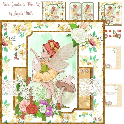 Fairy Garden 2 7 x 7 ard Mini Kit, 6 Sheets, Yellow