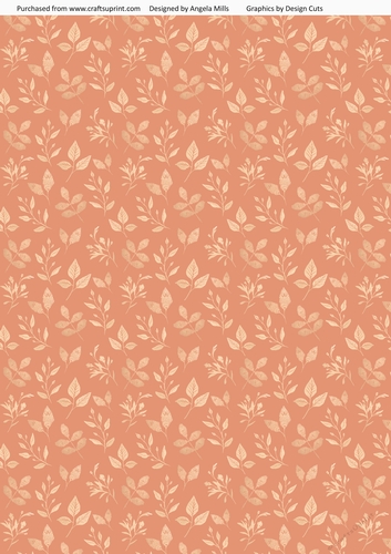 A4 Paper Fairy Garden 6 Orange/Peach Leaves