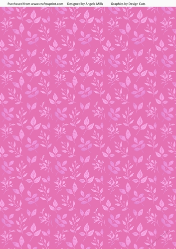 A4 Paper Fairy Garden 8 Pink Leaves on Pink Background