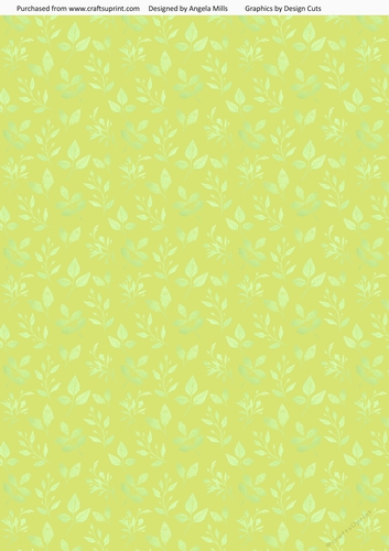 A4 Paper Fairy Garden 16 Lime Green Leaves