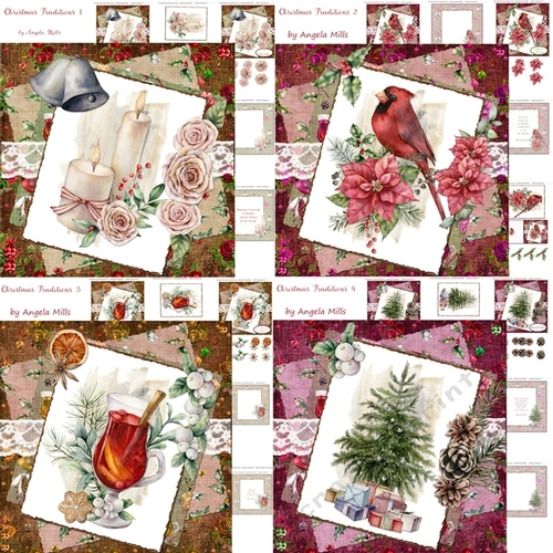 Christmas Traditions Bumper Kit, 4 7x7 Cards, 20 Sheets