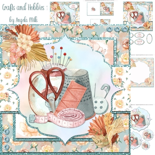 Crafts & Hobbies 1: Sew Fun 7x7 Card Mini-Kit, 5 Sheets