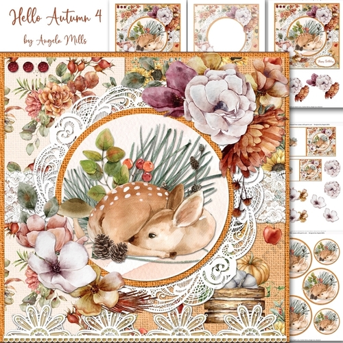 Hello Autumn 4 Forest Faun: 7 x 7 Card Mini Kit, 6 Sheets
