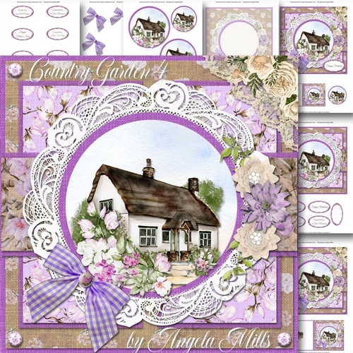 Country Garden 4: Country Cottage 7 x 7 Card Mini Kit, 7 Sheets