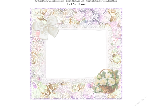 Spring Celebrations 7: FloralLace/Gardenia Basket 8 x 8 Card Insert Panel