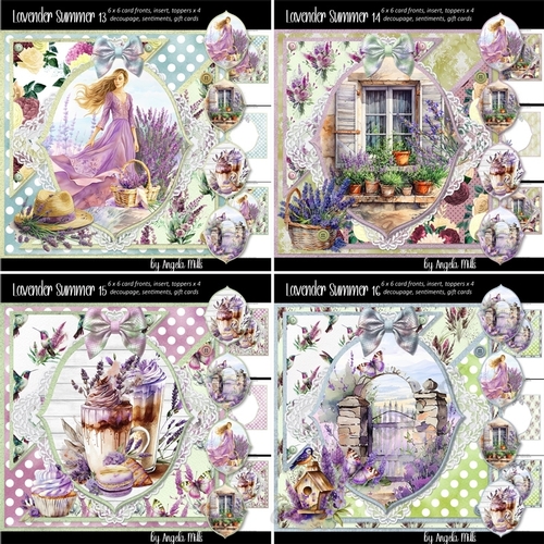 Lavender Summer 13 to 16 Bumper Kit, Four 8 x 8 Mini-Kits, 32 Sheets