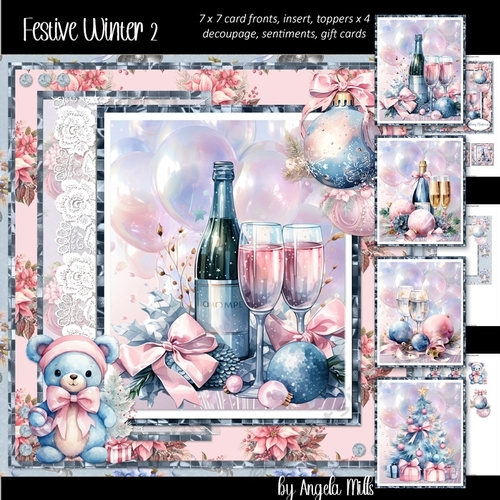 Festive Winter 2: Festive Celebrations 7 x 7 Card Mini Kit, 8 Sheets
