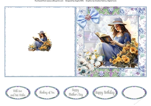 Glorious Spring 15: Take a Break 5 x 5 Quick Cut & Fold Card with Sentiments