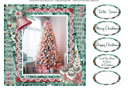  Home for Christmas 7: Christmas Tree 8 x 8 Quick Card Front with Sentiments          