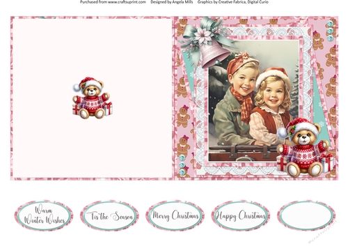 Home for Christmas 12: Christmas Morning 5 x 5 Quick Cut & Fold Card with Sentiments