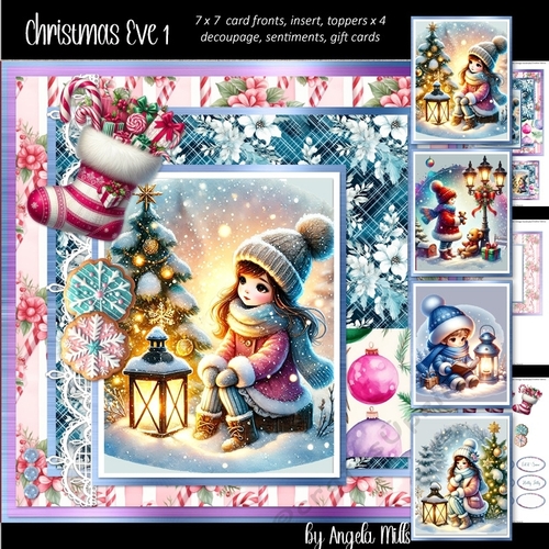 Christmas Eve 1: Make a Wish 7 x 7 Card Mini Kit, 6 A4 Sheets