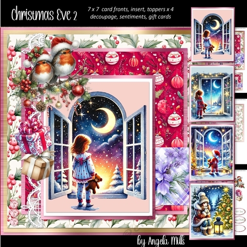 Christmas Eve 2: Waiting for Santa 7 x 7 Card Mini Kit, 6 A4 Sheets