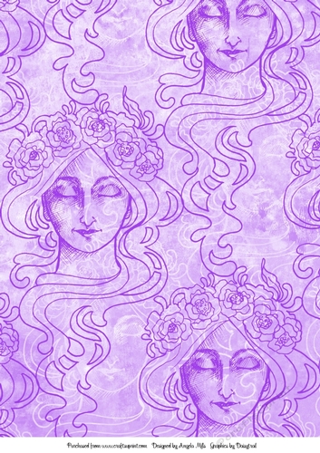 A4 Background Paper Lilac Swirl/Bohemian Girl