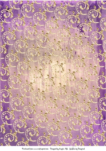 A4 Background Paper Lilac/Gold Swirls