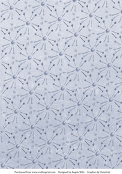 A4 Paper, Dandelion Clocks on Lilac Background