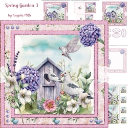 Spring Garden 3: Doves/Bird House 7 x 7 Card Mini-Kit, 5 Sheets