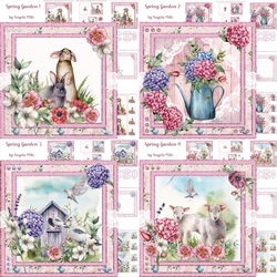 Spring Garden Bumper Kit: Four 7x7 Card Mini-Kits, 20 Sheets