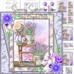 Sunny Summertime 2: Lavender Decor 7 x 7 Card Mini Kit, 6 Sheets