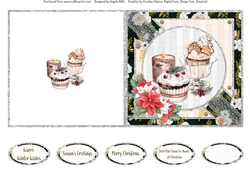 Winter Glam 9: Festive Treats 5 x 5 Cut & Fold Card with Sentiments
