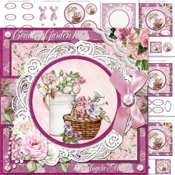 Country Garden 1: Flower Basket and Watering Can 7 x 7 Card Mini Kit, 7 Sheets