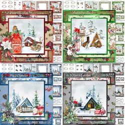 Winter Garden 1 to 4 Bumper Kit, 4 7x7 Card Mini Kits, 28 Sheets