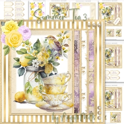 Summer Tea 3: Lemons 7 x 7 Card Mini Kit, 7 Sheets