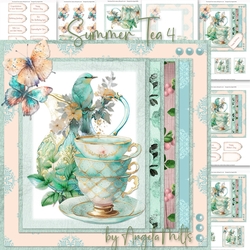 Summer Tea 4: Mint 7 x 7 Card Mini Kit, 7 Sheets