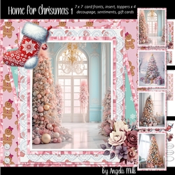 Home for Christmas 1: Christmas Tree 7 x 7 Card Mini-Kit, 6 A4 Sheets