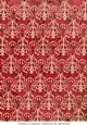 A4 Background Paper Red/Gold Damask