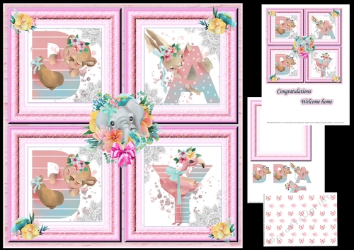 Baby Card pink