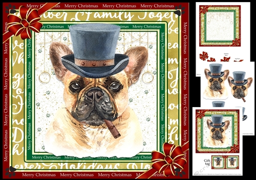 French bulldog Christmas