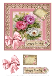 Pink Framed vintage roses