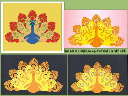 Peacock Beauty Mats and A5 Style Card