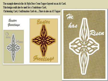 Deco Style Cross & Mat Toppers