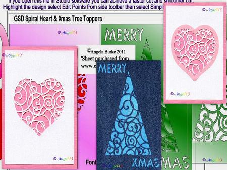 Spiral Heart & Xmas Tree Toppers
