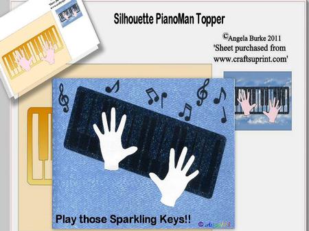 Silhouette Piano Man Topper & Mat
