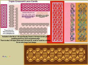 Triple Crescent Lace. SVG