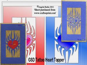 Tattoo Heart Topper GSD