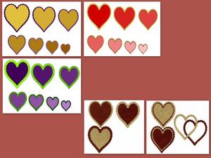 Scalloped Heart & Mats
