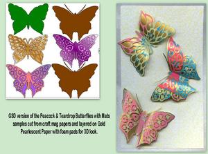 Peacock & Teardrop Butterflies & Mats