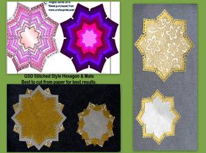 Stitched Look Hexagons Nesties