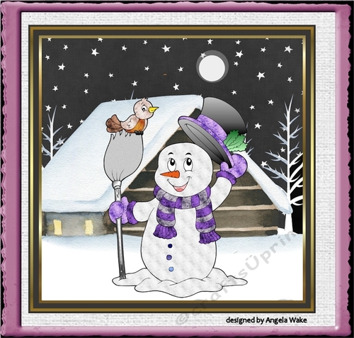 Snowman and the bird