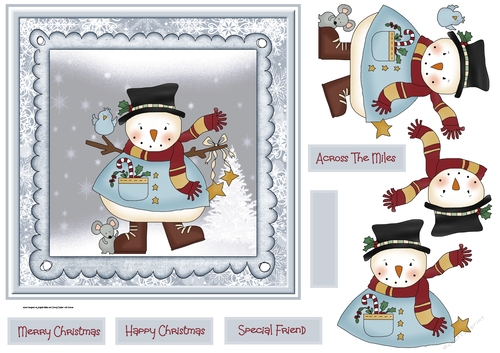 Snowman and friends
