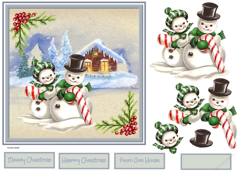 Snowman and lady