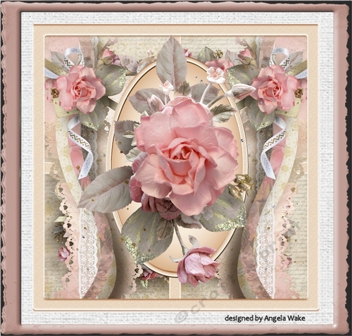Vintage rose and lace