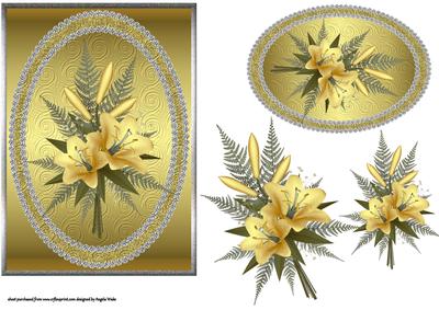 Gold and Glitter Floral