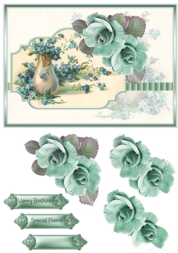 Vase of flowers A5 card