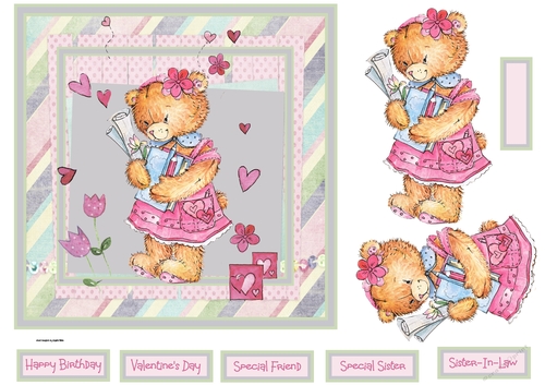 Teddie colouring book of love 7x7