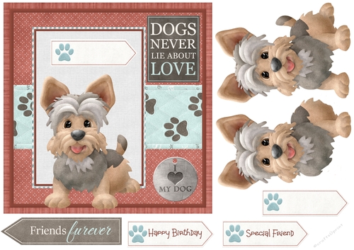 Yorkshire terrier 7x7 card